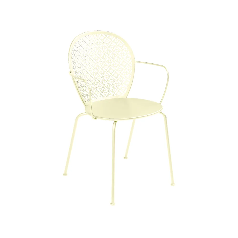 Lorette stol med armlener, Frosted lemon (gul) Fermob