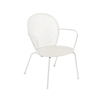 Lorette stol med armlener, lav - Clay grey - Fermob