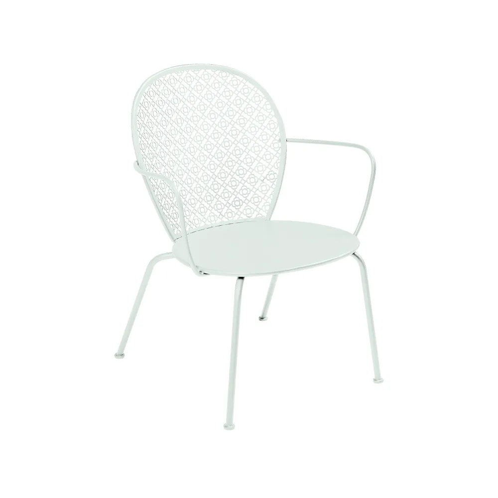 Lorette stol med armlener, lav, Ice mint Fermob