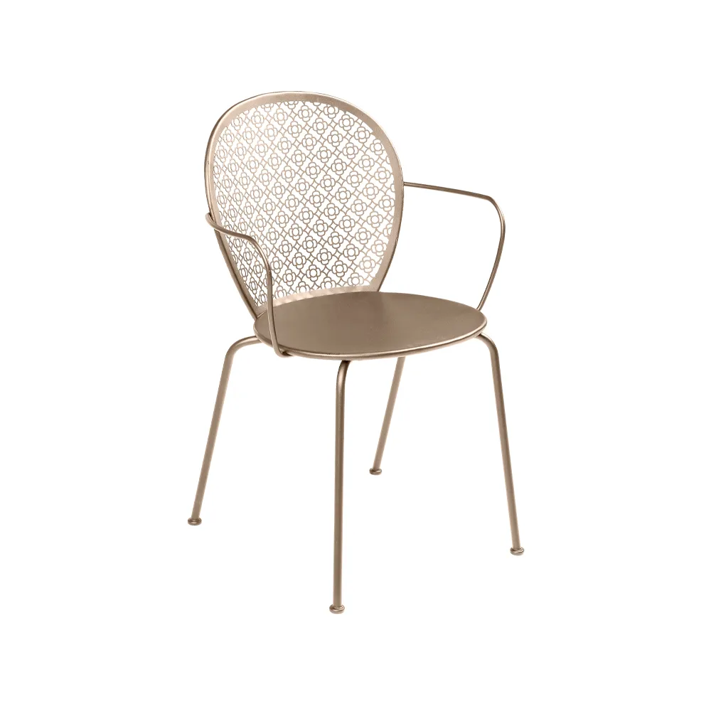 Lorette stol med armlener, Nutmeg (beige) Fermob