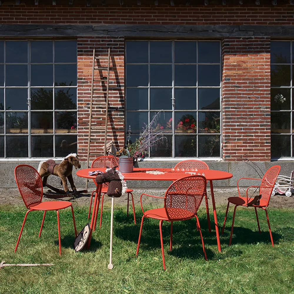 Lorette stol med armlener, Red ochre Fermob