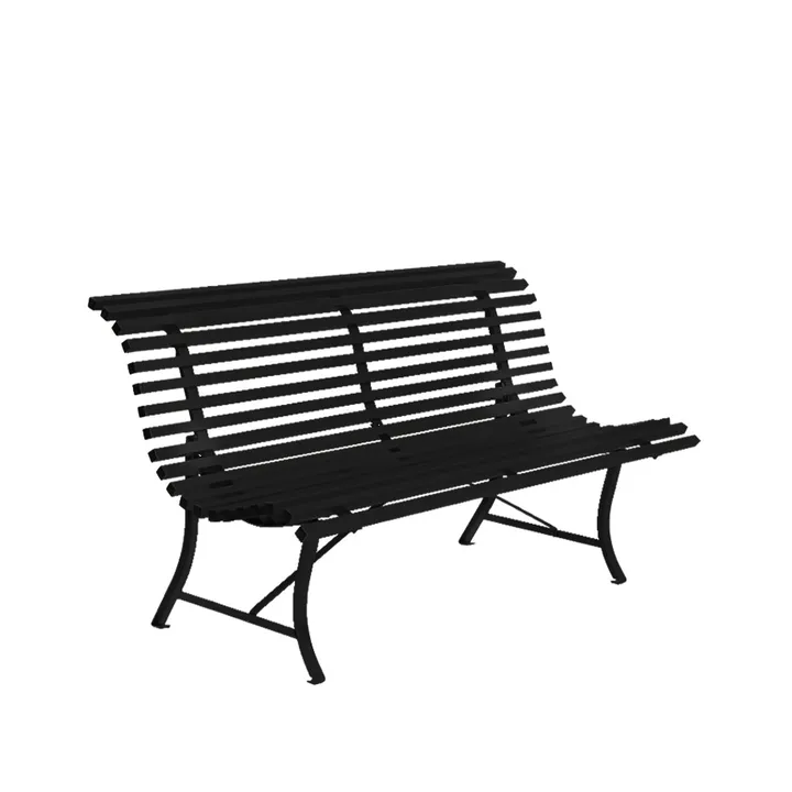 Louisiane benk 150 cm - Liquorice (svart) - Fermob