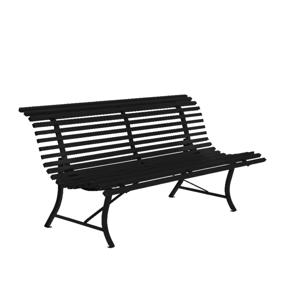 Louisiane benk 200 cm, Liquorice (svart) Fermob