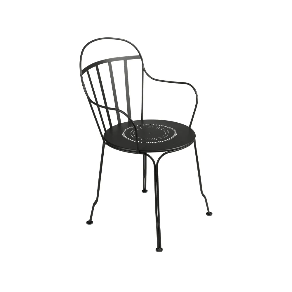 Louvre stol med armlener, Liquorice Fermob