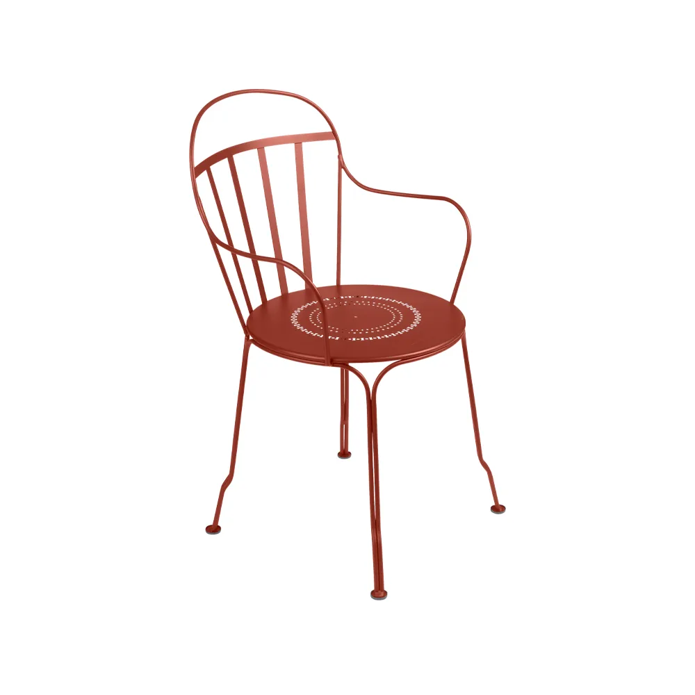 Louvre stol med armlener, Red ochre Fermob