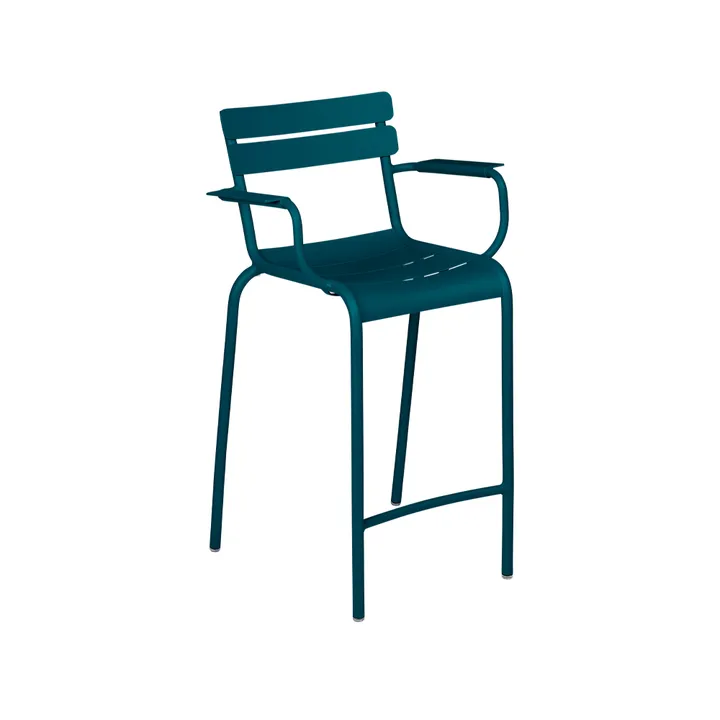 Luxembourg barstol med armlener - Acapulco blue (blå) - Fermob