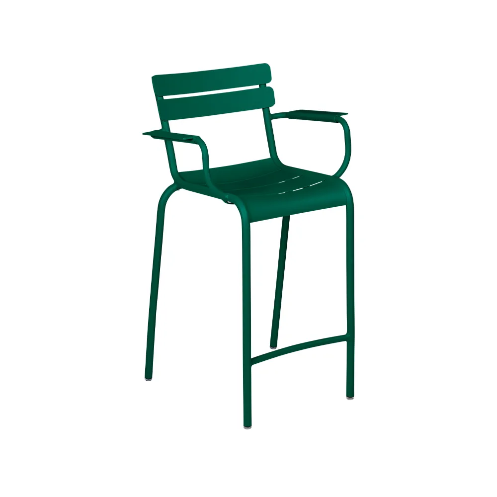 Luxembourg barstol med armlener, Cedar green (grønn) Fermob