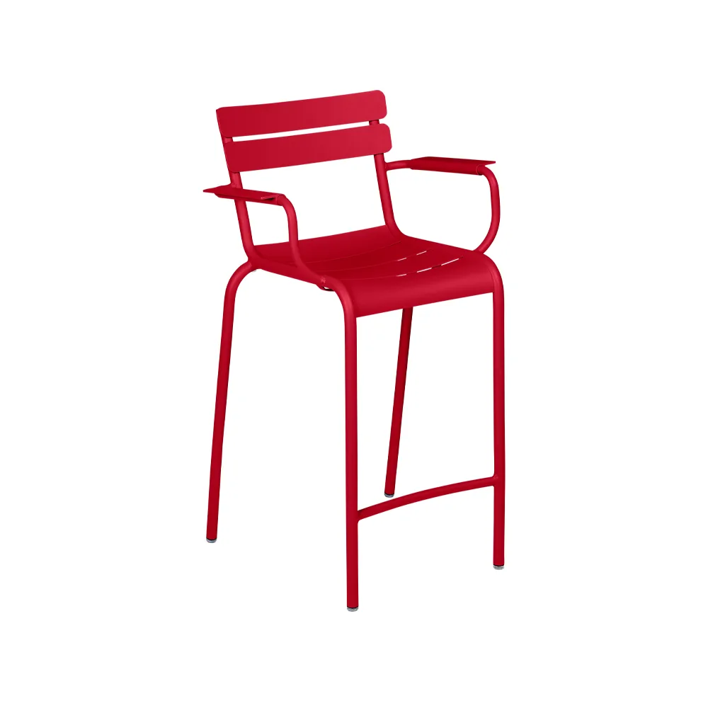 Luxembourg barstol med armlener, Chili Fermob