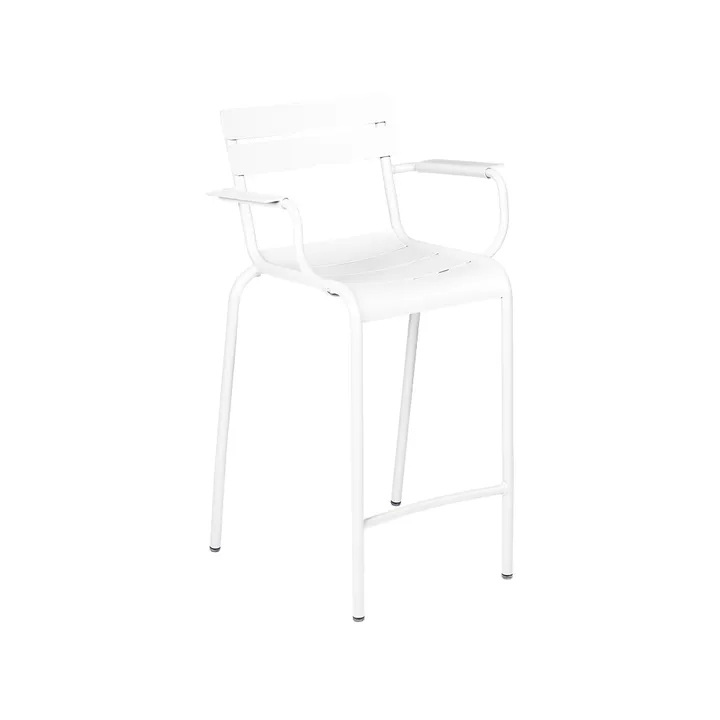 Luxembourg barstol med armlener - Cotton white - Fermob