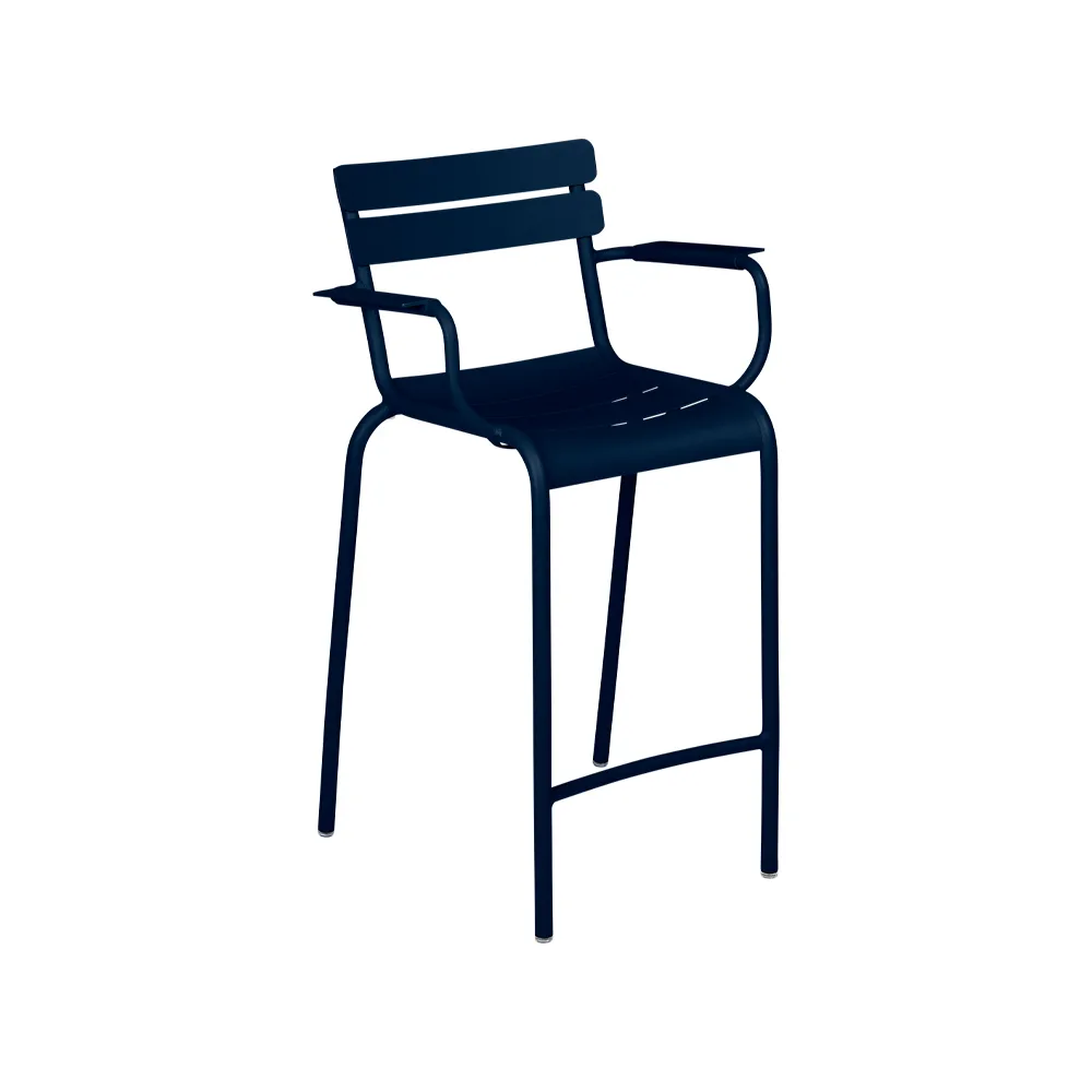 Luxembourg barstol med armlener, Deep blue (blå) Fermob
