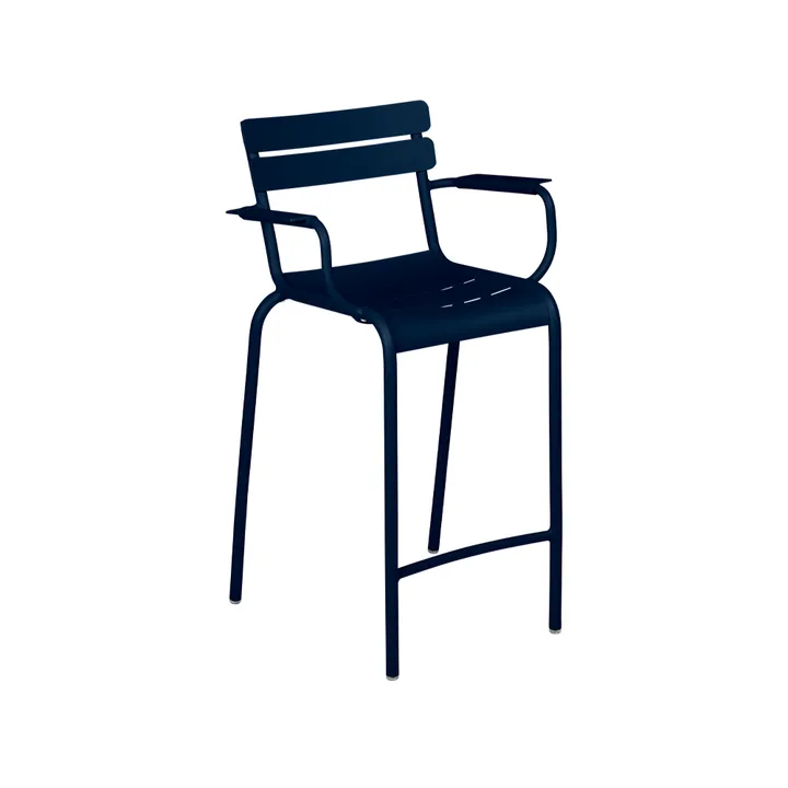 Luxembourg barstol med armlener - Deep blue - Fermob