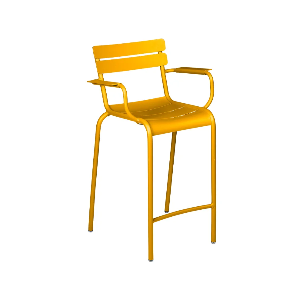 Luxembourg barstol med armlener, Honey Fermob