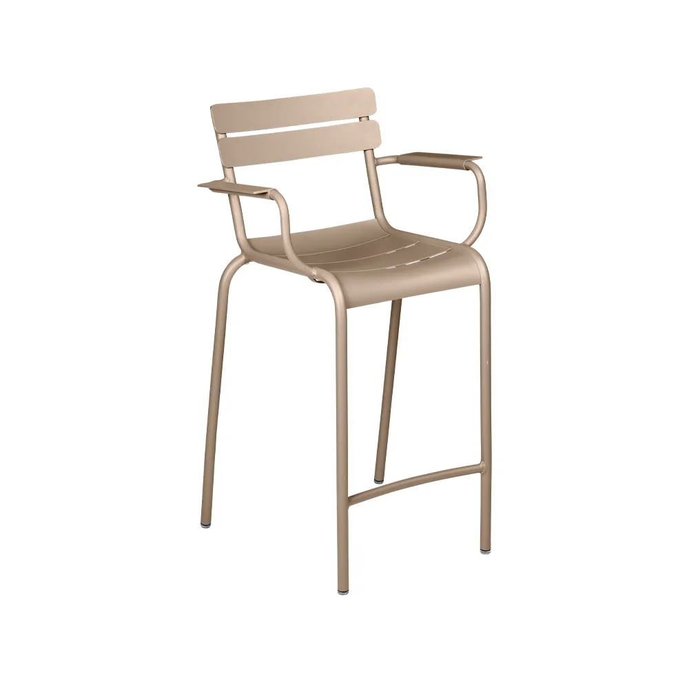 Luxembourg barstol med armlener, Nutmeg Fermob