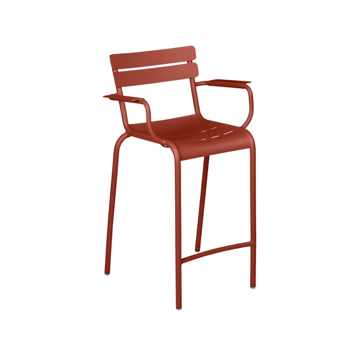 Luxembourg barstol med armlener - Red ochre (rød) - Fermob