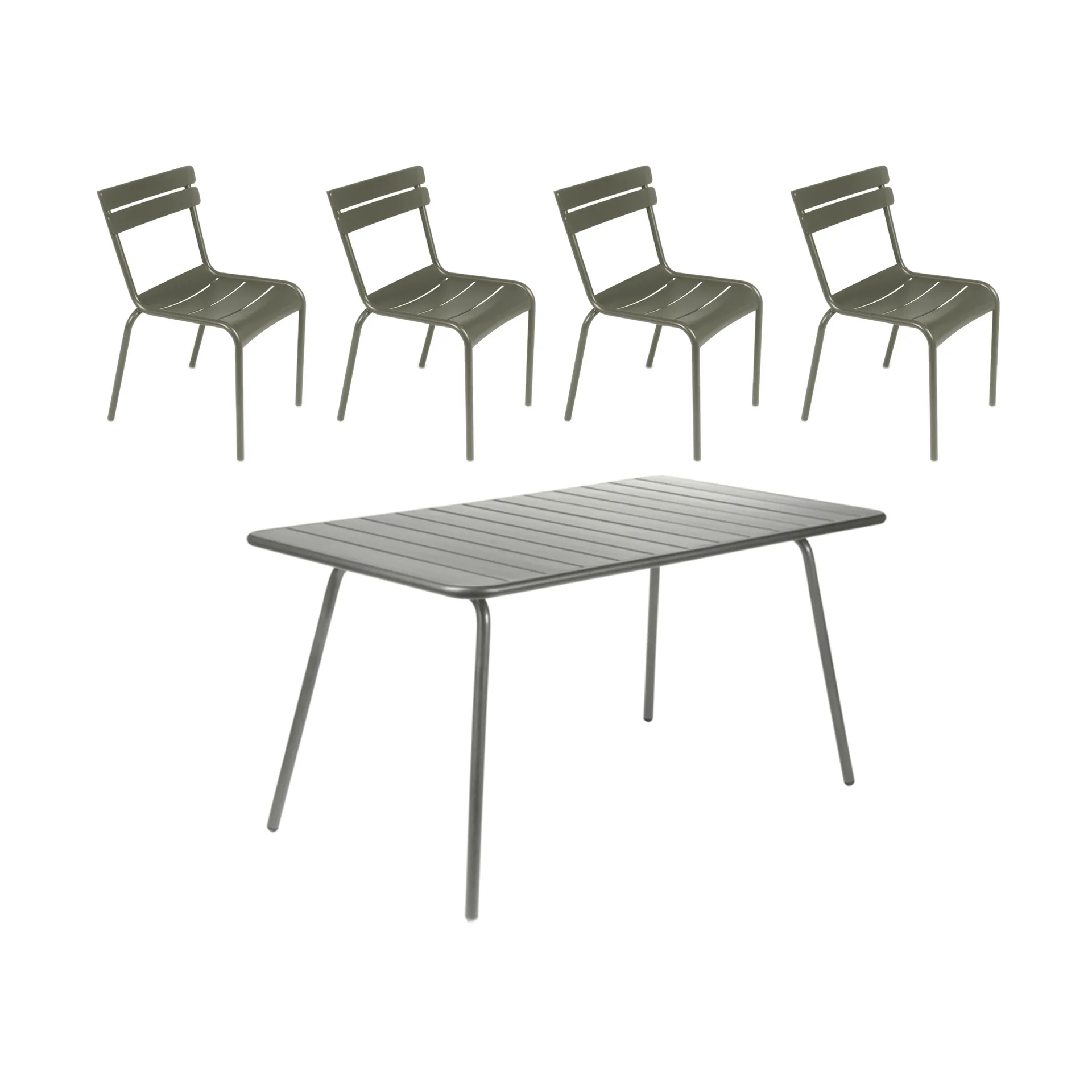 Luxembourg bord 143x80 cm + 4 stoler, Rosemary,  Fermob