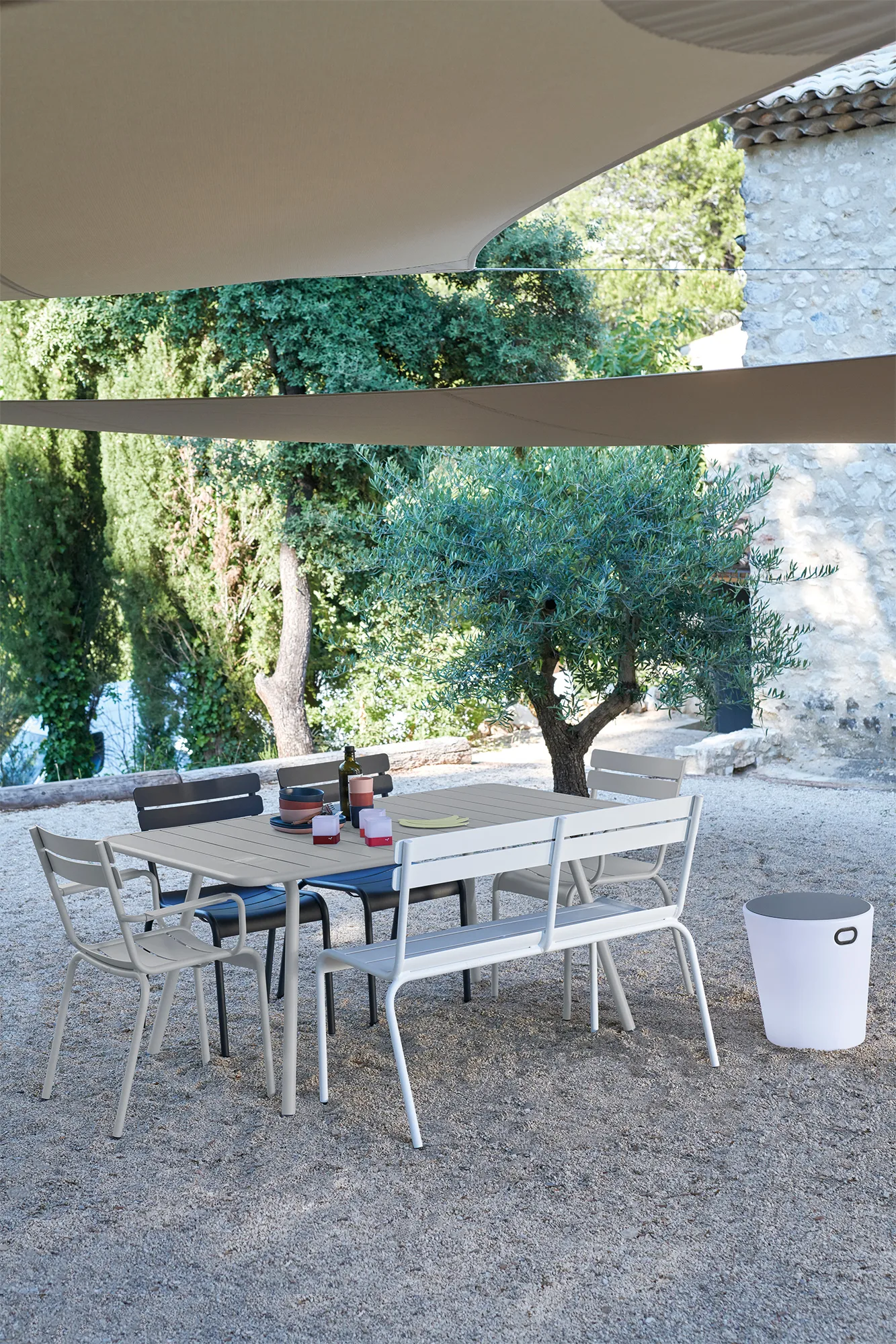 Luxembourg bord 143x80 cm, Clay grey Fermob