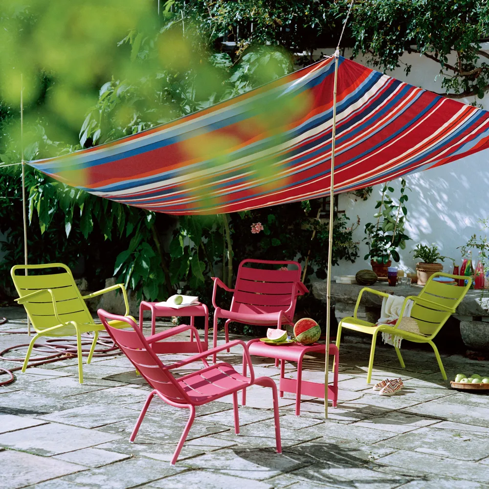 Luxembourg bord/fotskammel, Red ochre, small Fermob