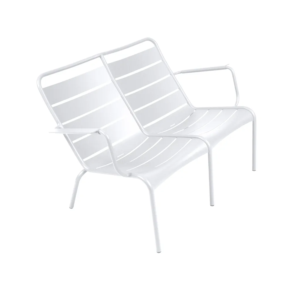 Luxembourg Duo stol med armlener, lav, Cotton white Fermob