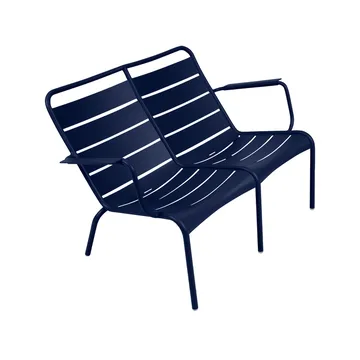 Luxembourg Duo stol med armlener, lav - Deep blue - Fermob