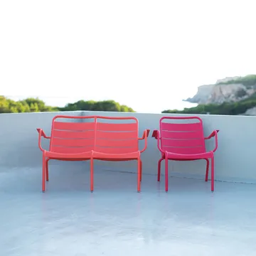 Luxembourg Duo stol med armlener, lav - Frosted lemon - Fermob