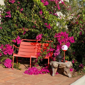 Luxembourg Duo stol med armlener, lav - Frosted lemon - Fermob