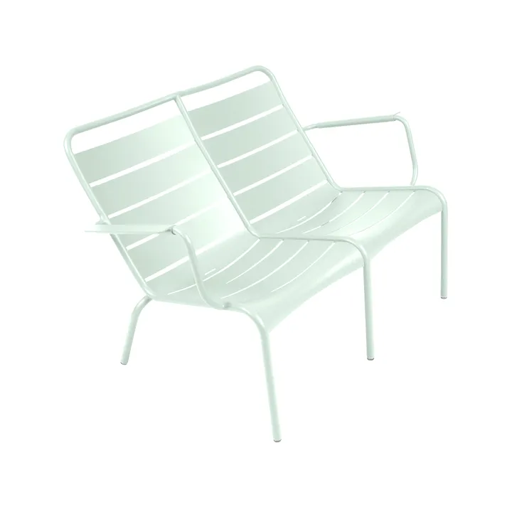 Luxembourg Duo stol med armlener, lav - Ice mint - Fermob