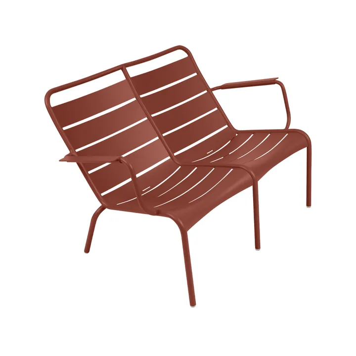 Luxembourg Duo stol med armlener, lav - Red ochre - Fermob