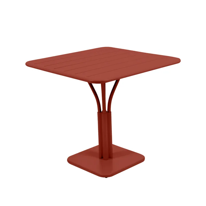 Luxembourg Pedestal bord, kvadratisk - Red ochre - Fermob