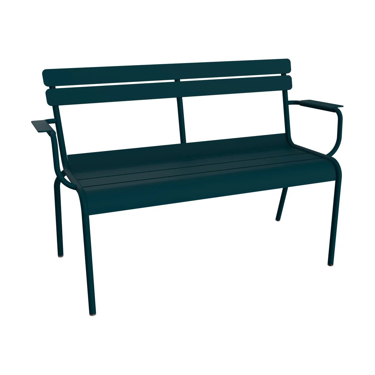 Luxembourg sofa med armlener 131x55,5x86 cm, Acapulco blue (blå) Fermob