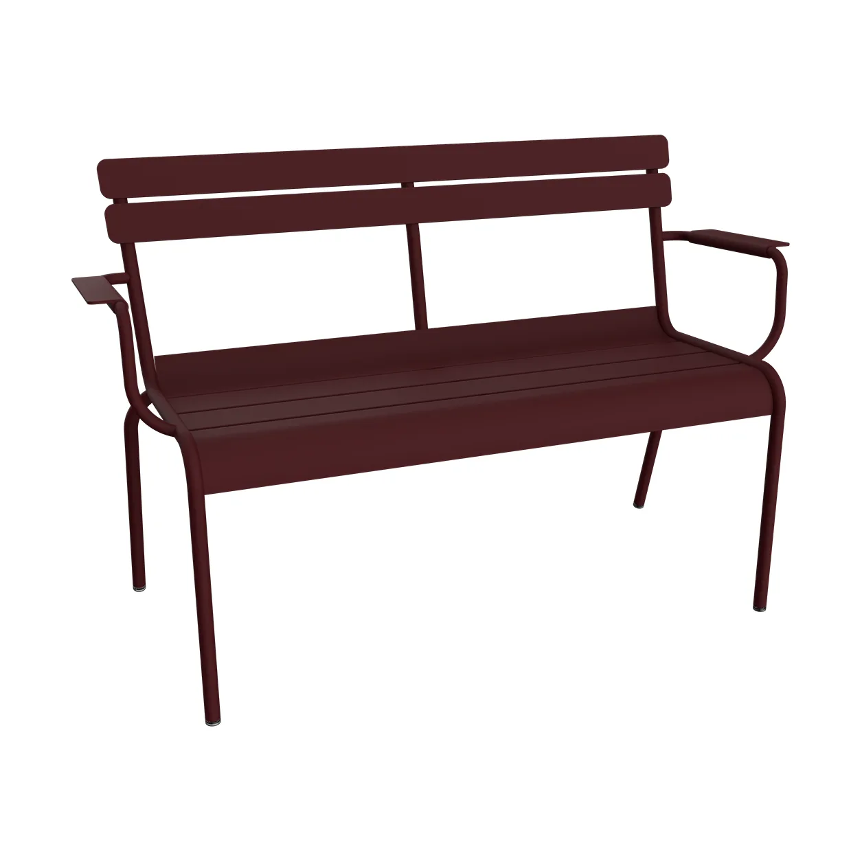 Luxembourg sofa med armlener 131x55,5x86 cm, Black cherry (vinrød) Fermob