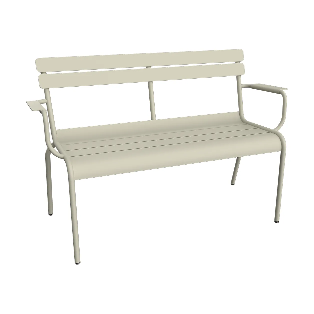 Luxembourg sofa med armlener 131x55,5x86 cm, Clay grey (grå) Fermob