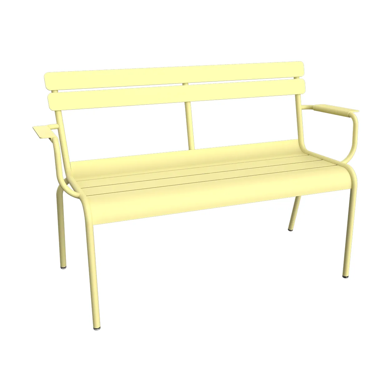 Luxembourg sofa med armlener 131x55,5x86 cm, Frosted lemon (gul) Fermob