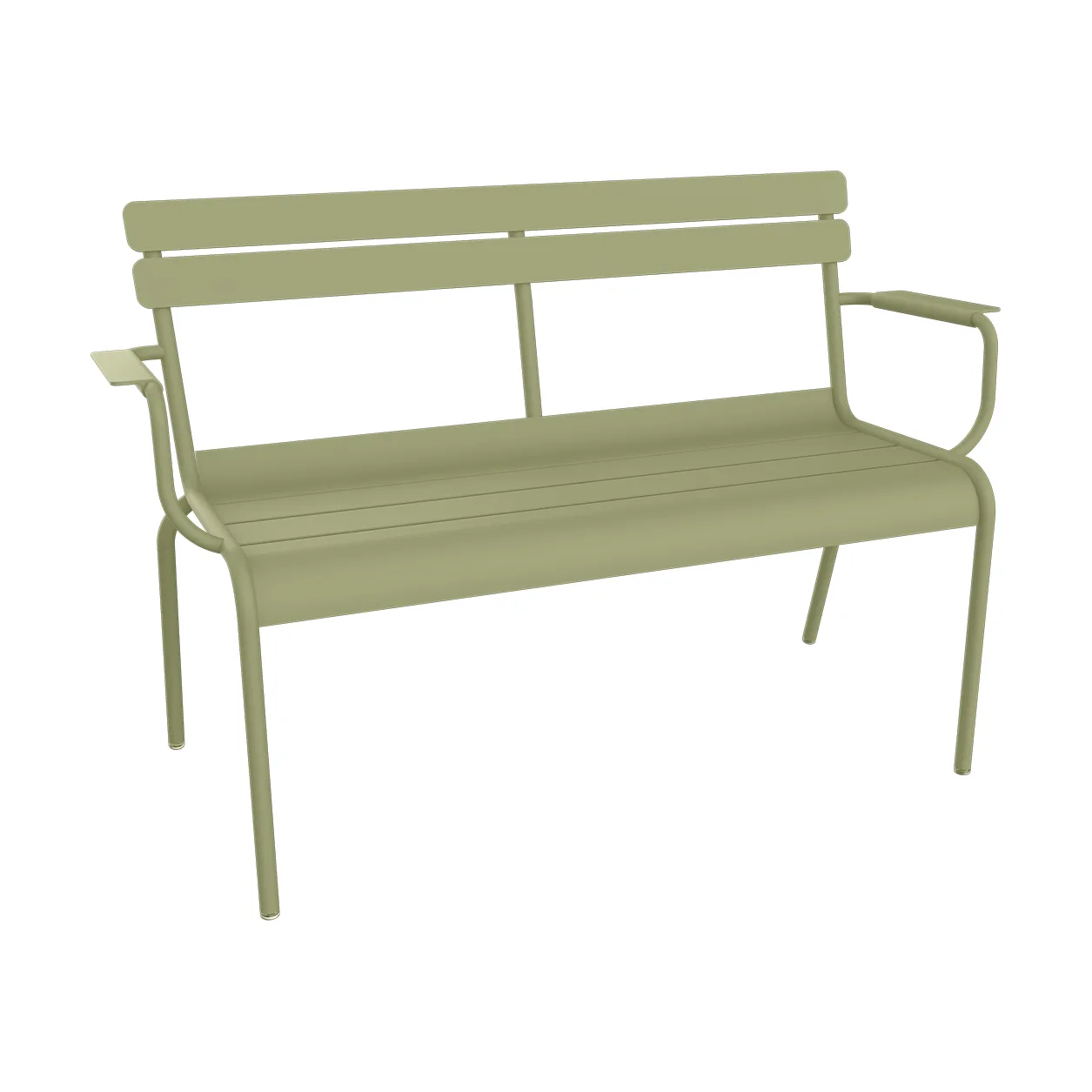 Luxembourg sofa med armlener 131x55,5x86 cm, Willow green (grønn) Fermob
