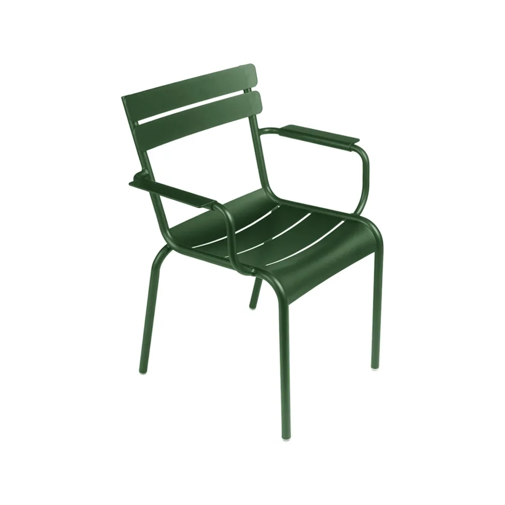 Luxembourg stol med armlener, Cedar green (grønn) Fermob