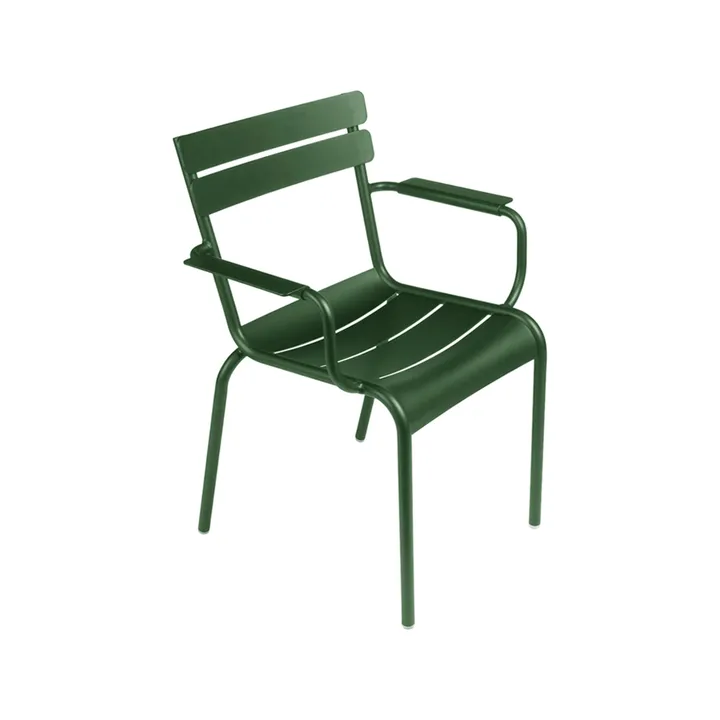 Luxembourg stol med armlener - Cedar green (grønn) - Fermob