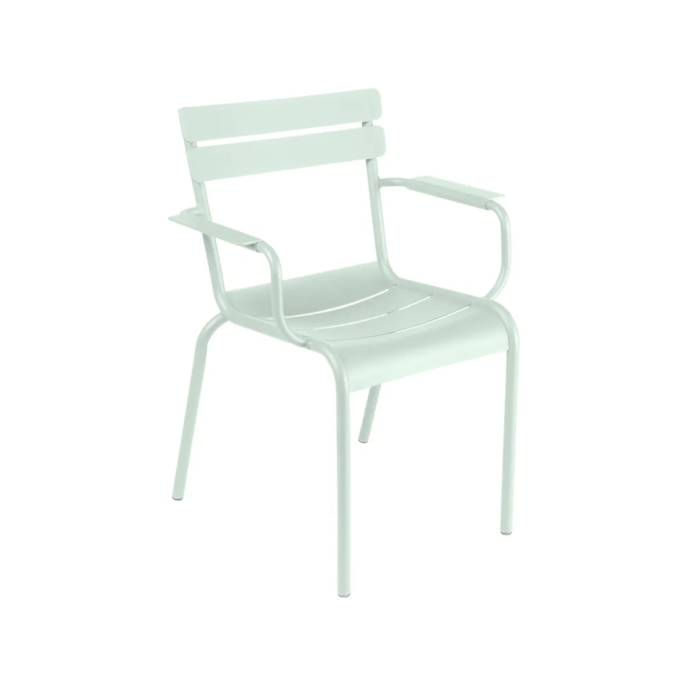 Luxembourg stol med armlener, Ice mint Fermob