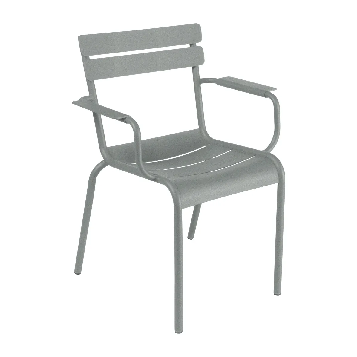 Luxembourg stol med armlener, Lapilli Grey Fermob