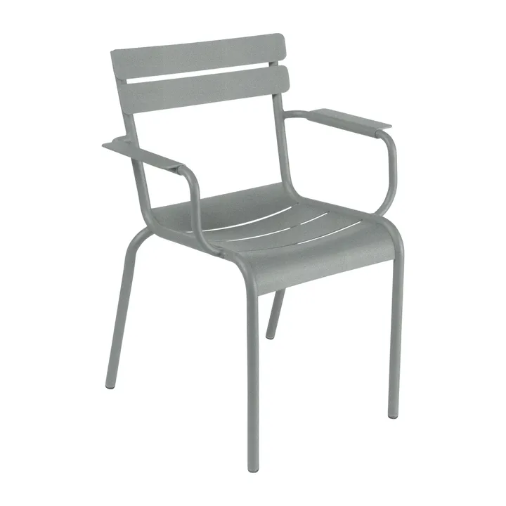 Luxembourg stol med armlener - Lapilli Grey - Fermob