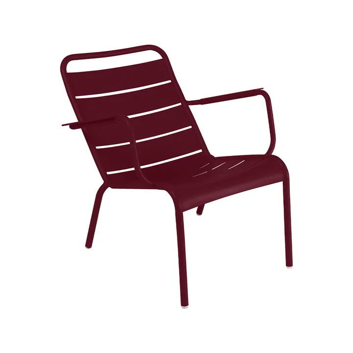 Luxembourg stol med armlener,lav - Black cherry (vinrød) - Fermob