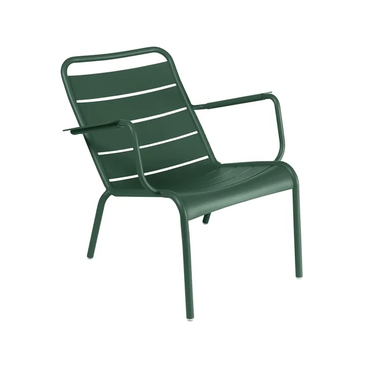 Luxembourg stol med armlener,lav - Cedar green - Fermob