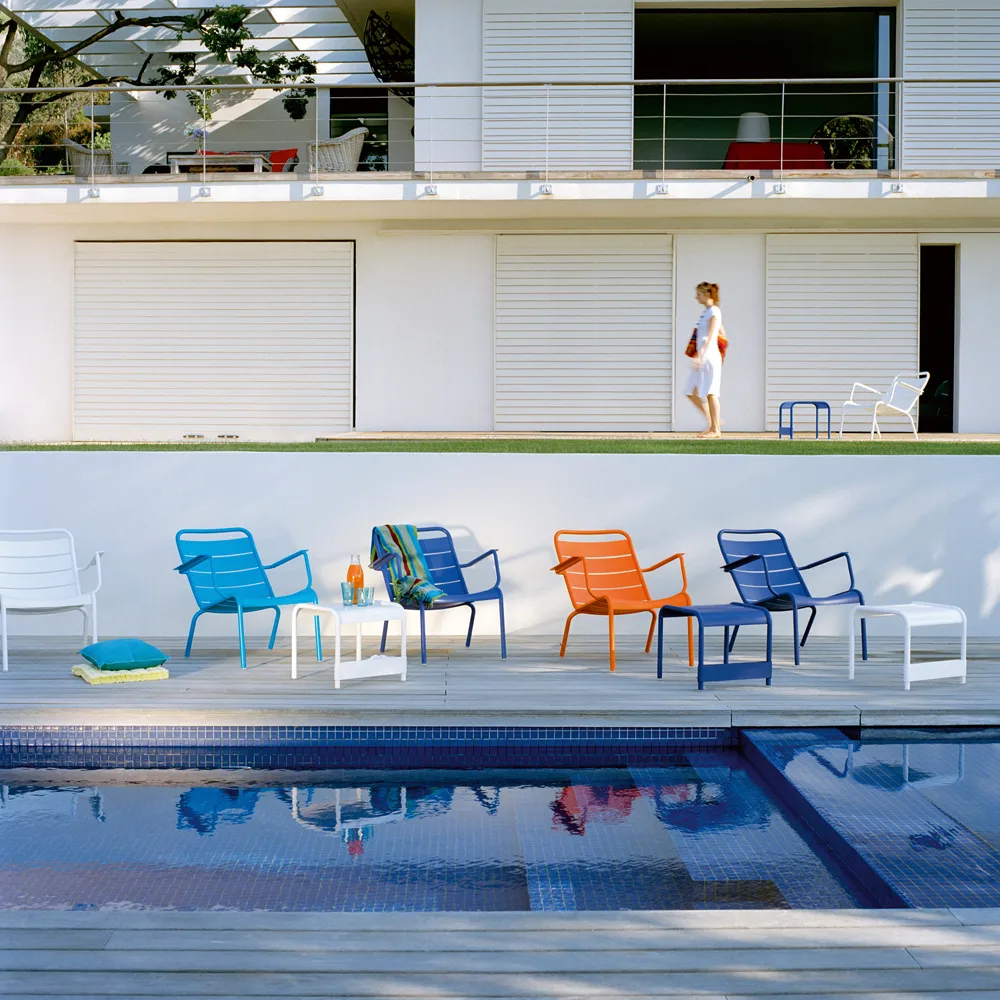 Luxembourg stol med armlener,lav, Cotton white Fermob