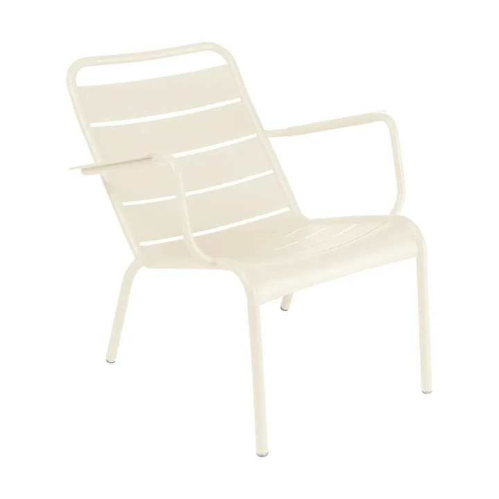 Luxembourg stol med armlener,lav - Latte beige (beige) - Fermob