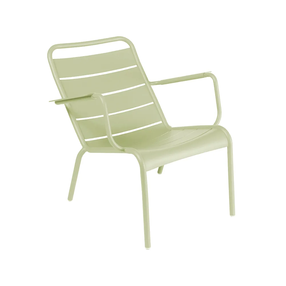 Luxembourg stol med armlener,lav, Willow green (grønn) Fermob