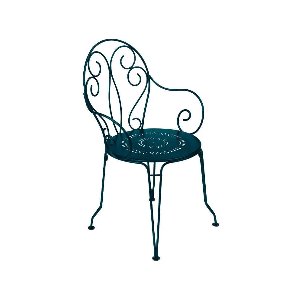 Montmartre stol med armlener, Acapulco blue (blå) Fermob
