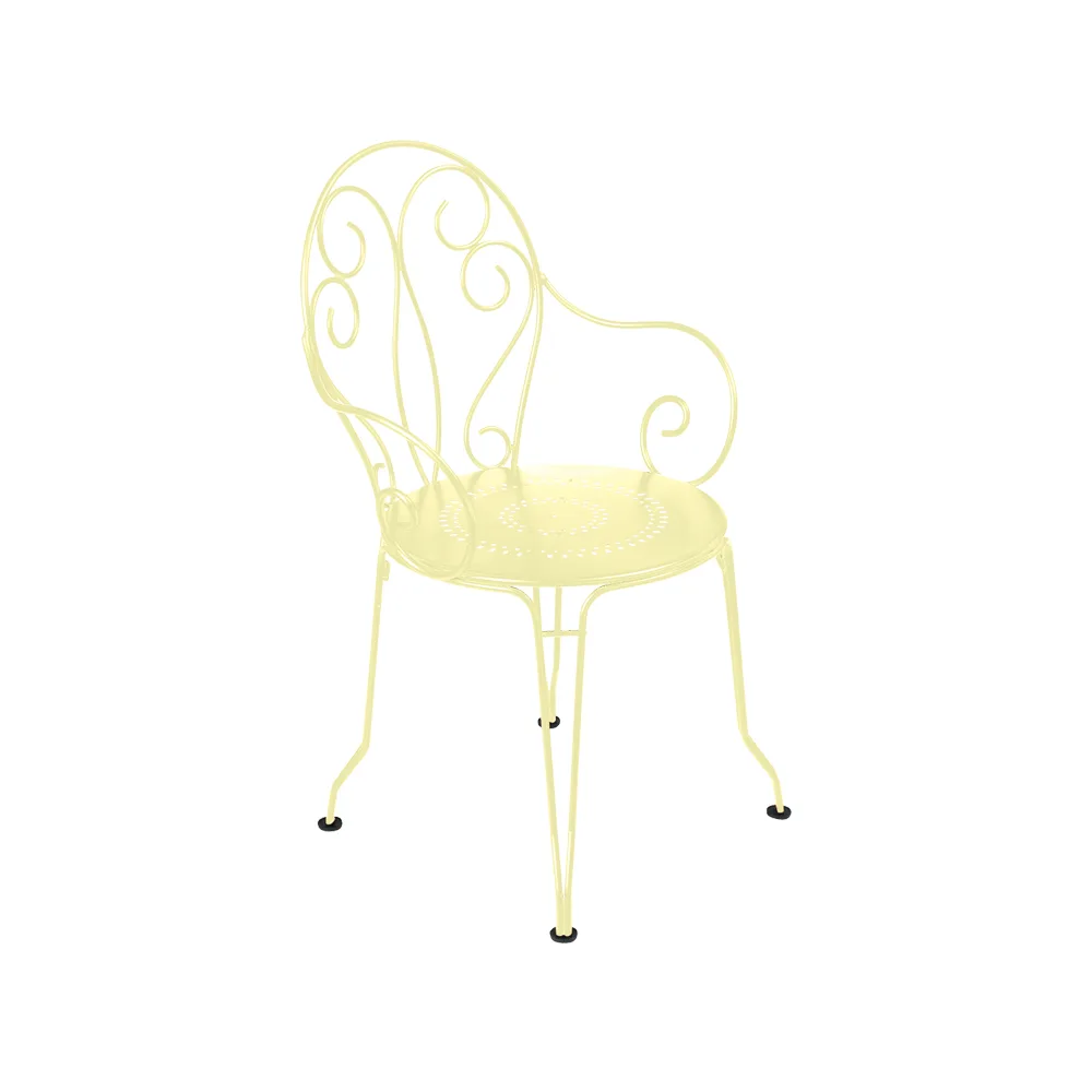 Montmartre stol med armlener, Frosted lemon Fermob