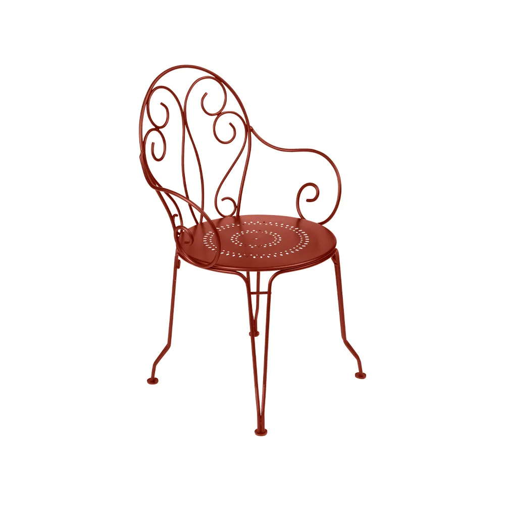 Montmartre stol med armlener, Red ochre Fermob