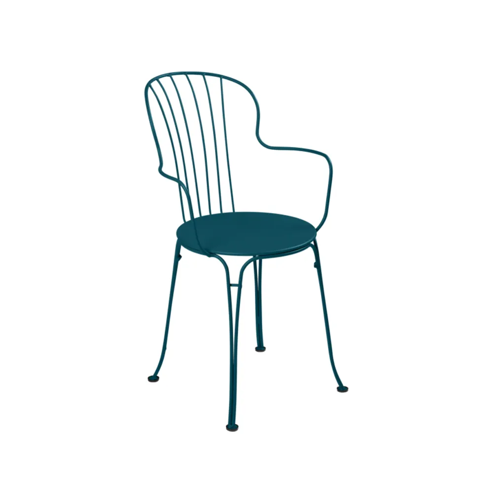 Opera+ stol med armlener, Acapulco blue Fermob