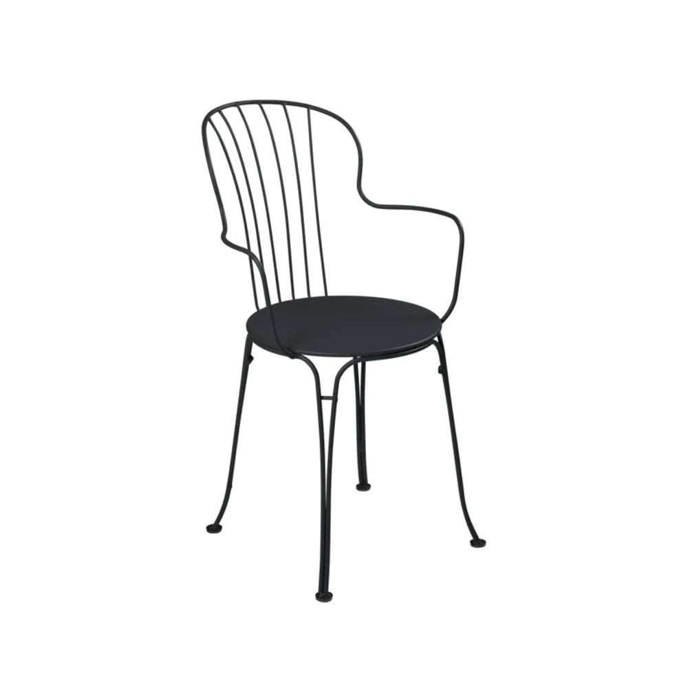 Opera+ stol med armlener, Anthracite (grå) Fermob