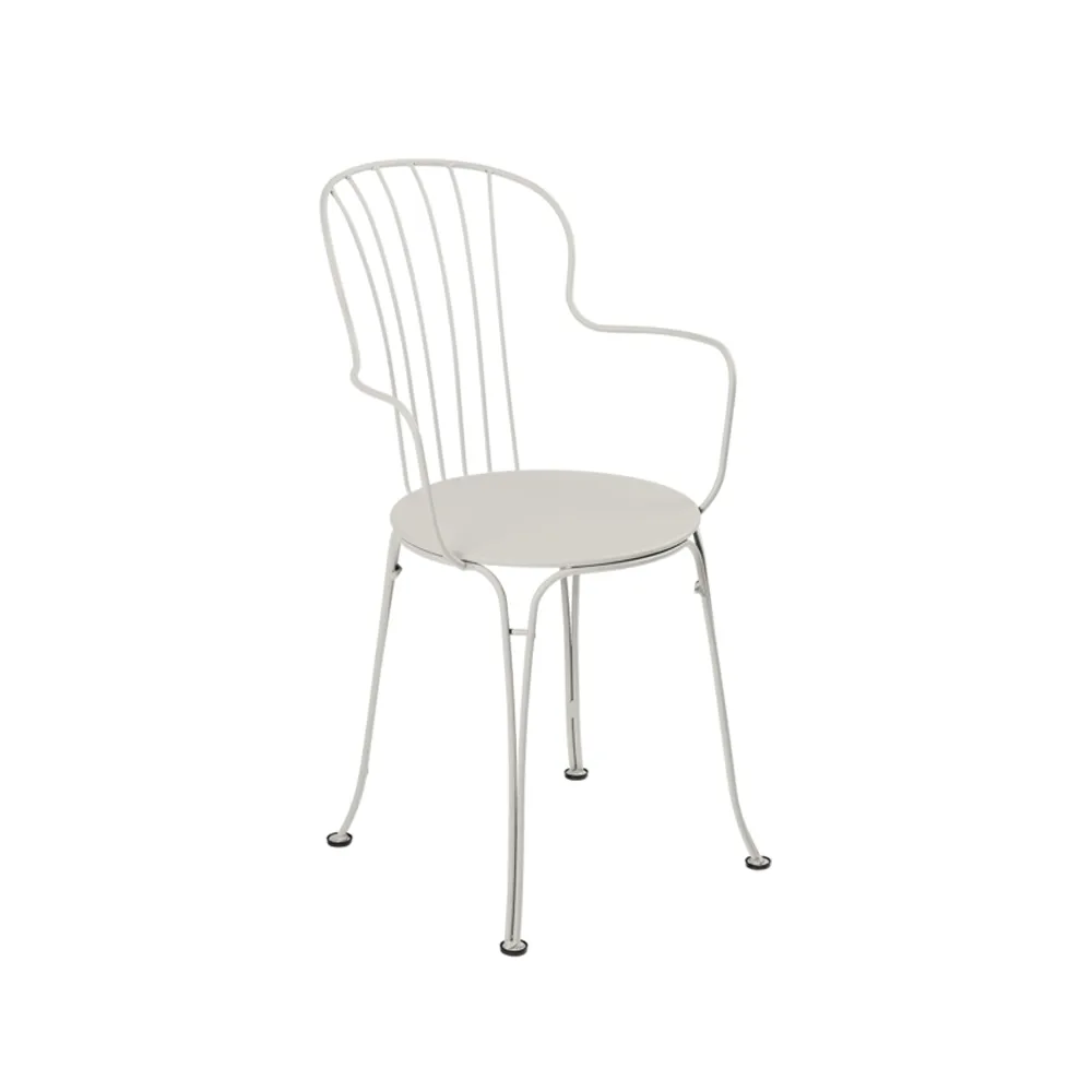 Opera+ stol med armlener, Clay grey Fermob