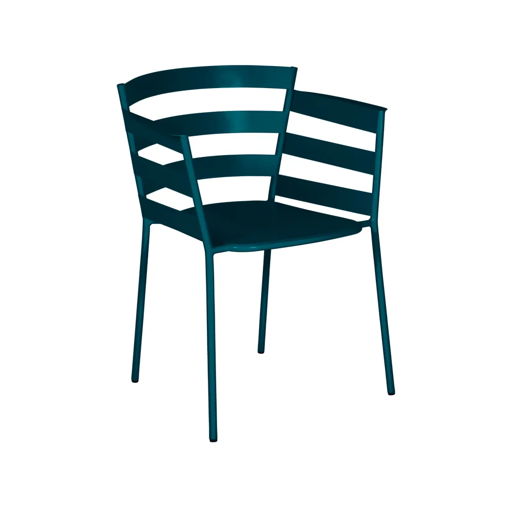 Rythmic stol med armlener, Acapulco blue Fermob